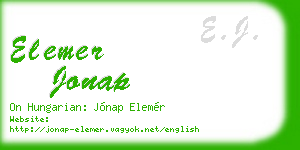 elemer jonap business card